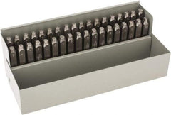 C.H. Hanson - 36 Piece, 1/8" Character Steel Stamp Set - Letters & Figures, Low Stress Round Face Dot - Apex Tool & Supply