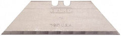Stanley - 400 Piece Carbon Steel Utility Knife Blade - 2-7/16" OAL, 0.024" Blade Thickness - Apex Tool & Supply