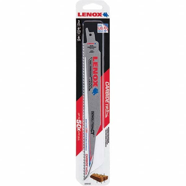 Lenox - Reciprocating Saw Blades Blade Material: Carbide Blade Length (Inch): 9 - Apex Tool & Supply