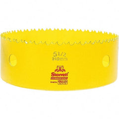Starrett - 5-1/2" Diam, 2" Cutting Depth, Hole Saw - High Speed Steel Saw, Toothed Edge - Apex Tool & Supply