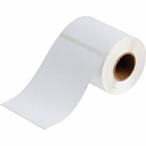 Brady - 6.1" Wide x 4-1/8" Long, White Polyester Inkjet Label - For BradyJet J2000 - Apex Tool & Supply