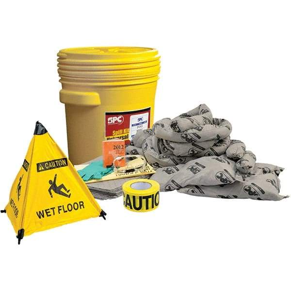 Brady SPC Sorbents - 17 Gal Capacity Universal Spill Kit - 20 Gal Polyethylene Drum - Apex Tool & Supply