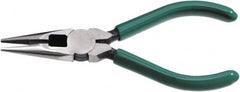 SK - 6-1/2" OAL, 3-1/2" Jaw Length x 5/8" Jaw Width, Long Nose Side Cutting Chain Nose Pliers - Apex Tool & Supply