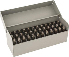 C.H. Hanson - 36 Piece, 3/16" Character Steel Stamp Set - Letters & Figures, Low Stress Round Face Dot - Apex Tool & Supply