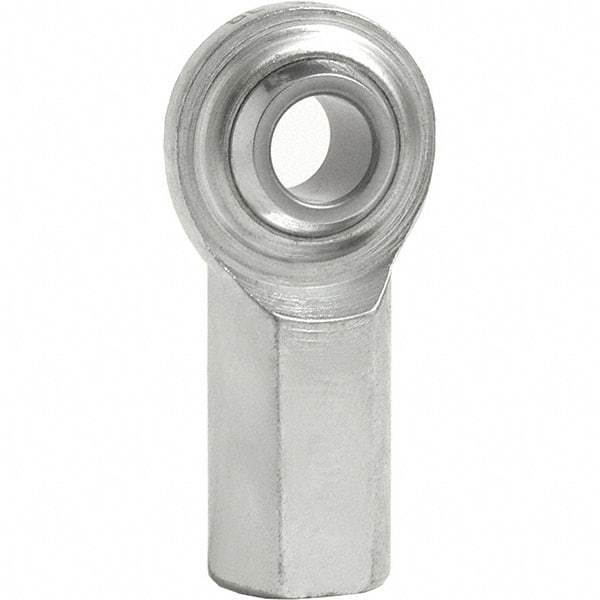 Tritan - 3/4" ID, 14,250 Lb Max Static Cap, Female Spherical Rod End - 3/4-16 UNF LH, 7/8" Shank Diam, 1-9/16" Shank Length, Zinc Plated Carbon Steel with PTFE Lined Chrome Steel Raceway - Apex Tool & Supply