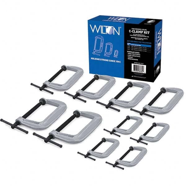 Wilton - C-Clamp & Cantilever Clamp Sets Clamp Type: Standard C-Clamp Type: Adjustable Clamp Set - Apex Tool & Supply
