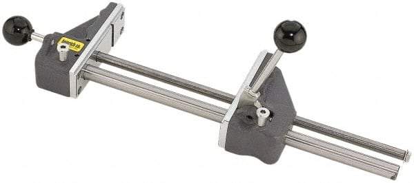 Heinrich - 12-3/4" Jaw Opening Capacity x 3" Throat Depth, Horizontal Drill Press Vise - 5-21/32" Wide x 1-3/4" High Jaw, Stationary Base, Standard Speed, 20-1/2" OAL x 1-3/4" Overall Height - Apex Tool & Supply