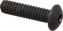 Value Collection - #5-40 UNC Hex Socket Drive, Button Screw - Alloy Steel, Black Oxide Finish, Fully Threaded, 1/2" Length Under Head - Apex Tool & Supply