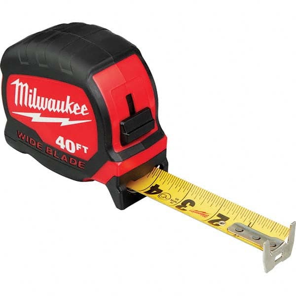 Milwaukee Tool - 40' x 1-5/16" Yellow/Black Blade Tape Measure - Apex Tool & Supply