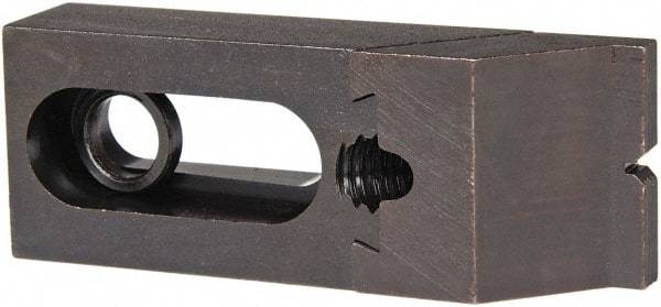 Jergens - 3-1/4" OAL x 1-1/2" Overall Width, Standard Grip Nose, Steel Manual Edge Clamp - Black Oxide Coating, 7/8" High, 1/2" Socket Cap Screw Slot, 2" Travel - Apex Tool & Supply