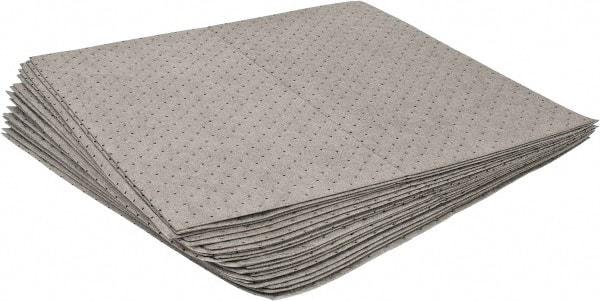 Brady SPC Sorbents - 41 Gal Capacity per Package, Universal Pad - 30" Long x 30" Wide, Gray, Polypropylene - Apex Tool & Supply