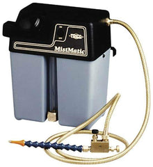 Trico - 2 Outlet, 1 Gallon Tank Capacity, High Density Polyethylene Tank Mist Coolant System - 8-1/2" Tank/Unit Length x 6" Tank/Unit Width x 10-1/2" Tank/Unit Height, 50 to 100 psi, 5' Coolant Line Length, 3" Hose Length - Apex Tool & Supply
