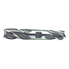 1/2'' Dia. - 4-1/8'' OAL - Uncoated HSS - Non - Center Cut DE EM-4 FL - Apex Tool & Supply