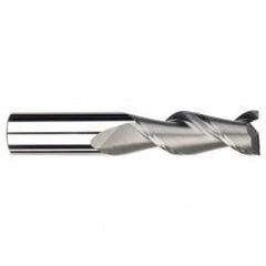3/8" Dia. - 7/8 LOC - 2-1/2" OAL - .015 Radius 2 FL Carbide S/E HP End Mill-Uncoated - Apex Tool & Supply