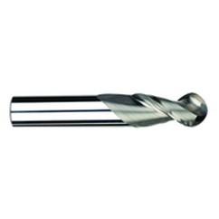 1/2" Dia. - 3" OAL - Uncoat CBD-Ball End HP End Mill-2 FL - Apex Tool & Supply