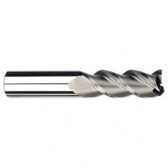 1/2" Dia. - 1-1/4" LOC - 3" OAL - 3 FL Carbide S/E HP End Mill-Uncoated - Apex Tool & Supply