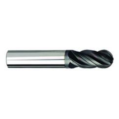 1/8" Dia. - 1-1/2" OAL - AlTiNX CBD-Ball End HP End Mill-4 FL - Apex Tool & Supply