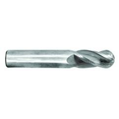 5/16" Dia. - 2-1/2" OAL - Ball Nose-AlTiN Std SE Carbide End Mill - 4 FL - Apex Tool & Supply