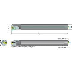 .625 Shank Coolant Thru Boring Bar- for 16IR A60 Style Inserts - Apex Tool & Supply