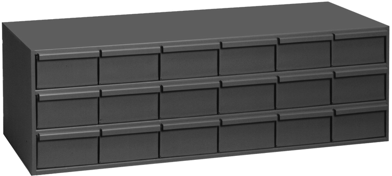 11-5/8" Deep - Steel - 18 Drawer Cabinet - for small part storage - Gray - Apex Tool & Supply