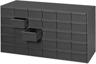 17-1/4" Deep - Steel - 30 Drawer Cabinet - for small part storage - Gray - Apex Tool & Supply