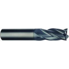 20mm Dia. x 104mm Overall Length 4-Flute Square End Solid Carbide SE End Mill-Round Shank-Center Cut-AlTiN - Apex Tool & Supply