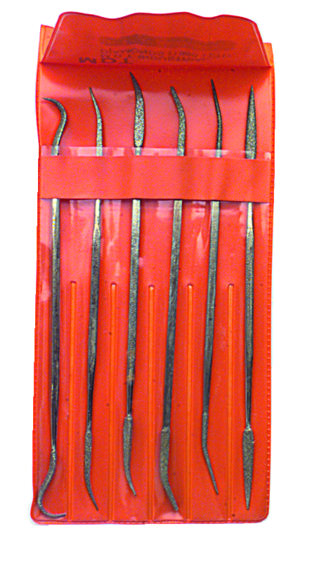 6 Pc. Diamond Length - 6"OAL - DE Riffler File Set - Apex Tool & Supply