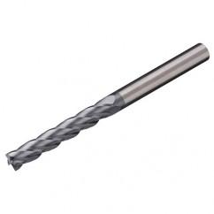 6mm Dia. x 75mm Overall Length 3-Flute Square End Solid Carbide SE End Mill-Round Shank-Center Cut-Uncoated - Apex Tool & Supply
