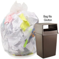 .9 mil, Natural, 43″ × 47″- Case of 100, Revolution Bag Hercules Recycled Low Density Can liners Glutton, - Apex Tool & Supply