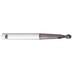 3/8" Dia. - 4" OAL - Carbide - Ball End HP End Mill-2 FL - Apex Tool & Supply