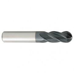 7mm Dia. - 64mm OAL - Carbide - Ball End HP End Mill-4 FL - Apex Tool & Supply