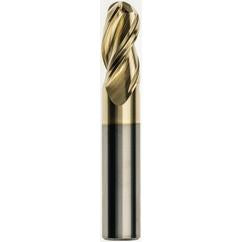 1/8 x 1/8 x 3/8 x 1-1/2 Ball Nose 3 Flute Carbide M223 Streaker End Mill-ZrN - Apex Tool & Supply