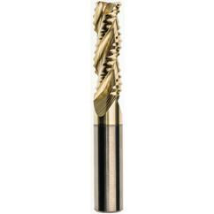 10 x 10 x 30 x 75mm 0.5mm Radius 3 Flute Carbide M233 Streaker Roughing End Mill-ZrN - Apex Tool & Supply