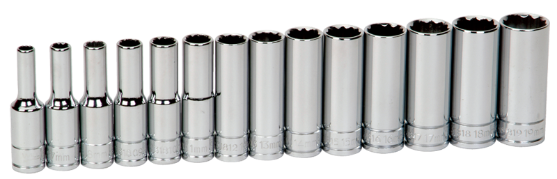 14 Piece - 3/8" Drive - 12 Point - Combination Kit - Apex Tool & Supply