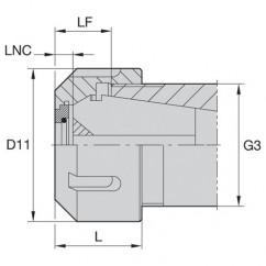 LNABER25M LOCKNUT-COOLANT STYLE - Apex Tool & Supply