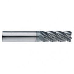 1/2" Dia. - 1-1/4" LOC - 3" OAL - .015 Radius 5 FL Carbide End Mill-AlCrN-X - Apex Tool & Supply