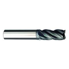 1/2 Dia. x 3 Overall Length 4-Flute .060 C/R Solid Carbide SE End Mill-Round Shank-Center Cut-AlCrN-X - Apex Tool & Supply