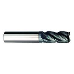 3/8 Dia. x 3 Overall Length 4-Flute .015 C/R Solid Carbide SE End Mill-Round Shank-Center Cut-AlCrN-X - Apex Tool & Supply