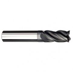 3/8 Dia. x 3 Overall Length 4-Flute Square End Solid Carbide SE End Mill-Round Shank-Center Cut-AlCrN-X - Apex Tool & Supply