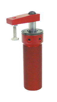 Round Threaded Body Pneumatic Swing Cylinder - #8015 .38'' Vertical Clamp Stroke - With Arm - RH Swing - Apex Tool & Supply