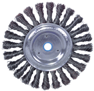 10" Diameter - 1-1/4" Arbor Hole - Cable Twist Steel Wire Straight Wheel - Apex Tool & Supply