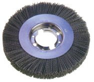 6" Diameter - 2" Arbor Hole - 120 SC Abrasive Nylon Straight Wheel - Apex Tool & Supply