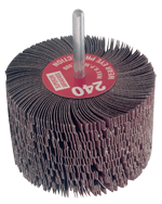 3 x 2 x 1/4'' - 240 Grit - Mounted Flap Wheel - Apex Tool & Supply