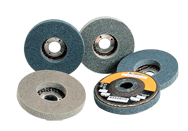 4-1/2 x 7/8'' - Fine Grit - Silicon Carbide BriteRite Type 27 Unitized Wheel - Apex Tool & Supply