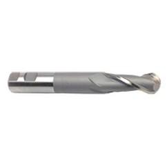 5/8'' Dia. - 4-5/8'' OAL - Uncoated HSS - Ball End SE EM - 2 FL - Apex Tool & Supply