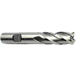 10mm Dia. x 2-11/16 Overall Length 4-Flute Square End M-42 Cobalt SE End Mill-Round Shank-Center Cut-Uncoated - Apex Tool & Supply