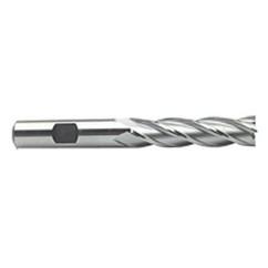 3/4 Dia. x 5-1/4 Overall Length 4-Flute Square End High Speed Steel SE End Mill-Round Shank-Center Cutting-Uncoated - Apex Tool & Supply