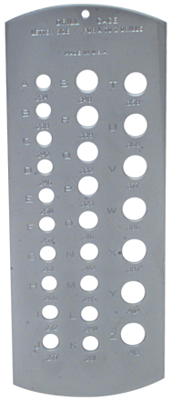 #5051 - Number 1 to 60 - Drill Gage & Screw Tap Guide - Apex Tool & Supply