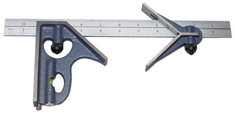 #7142-024H - 24'' - 16R Graduation - Regular Blade - 3 Piece Combinatioin Square Set - Apex Tool & Supply