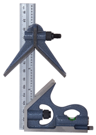 #7125-150 - 150mm - Metric Graduation - Regular Blade - 3 Piece Combinatioin Square Set - Apex Tool & Supply